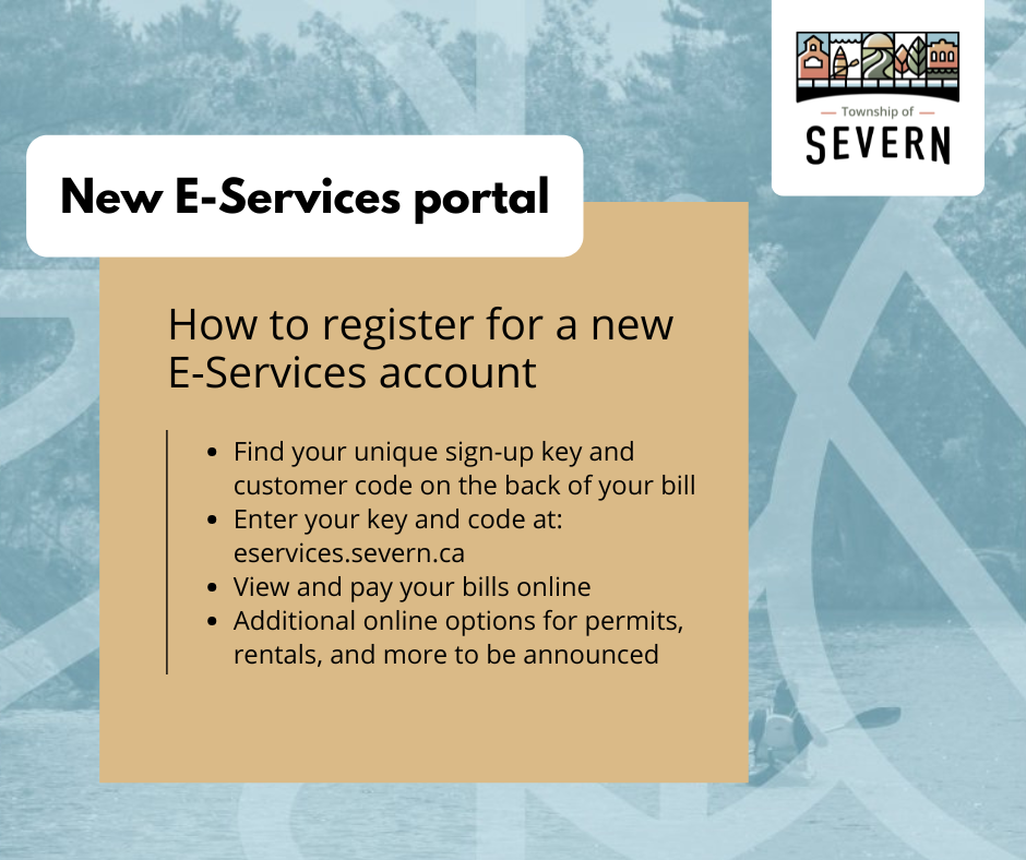 New E-Services account information