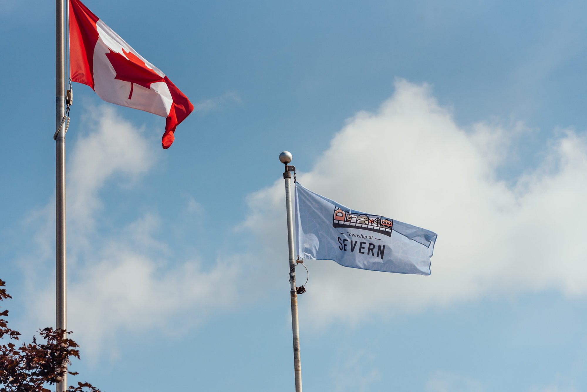 Severn flag and Canada flag 