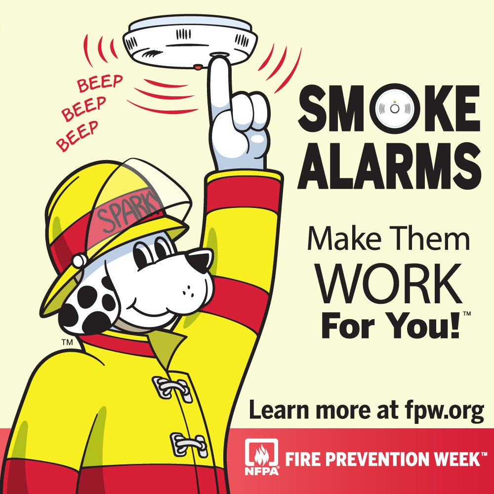 Fire Prevention Week theme card 