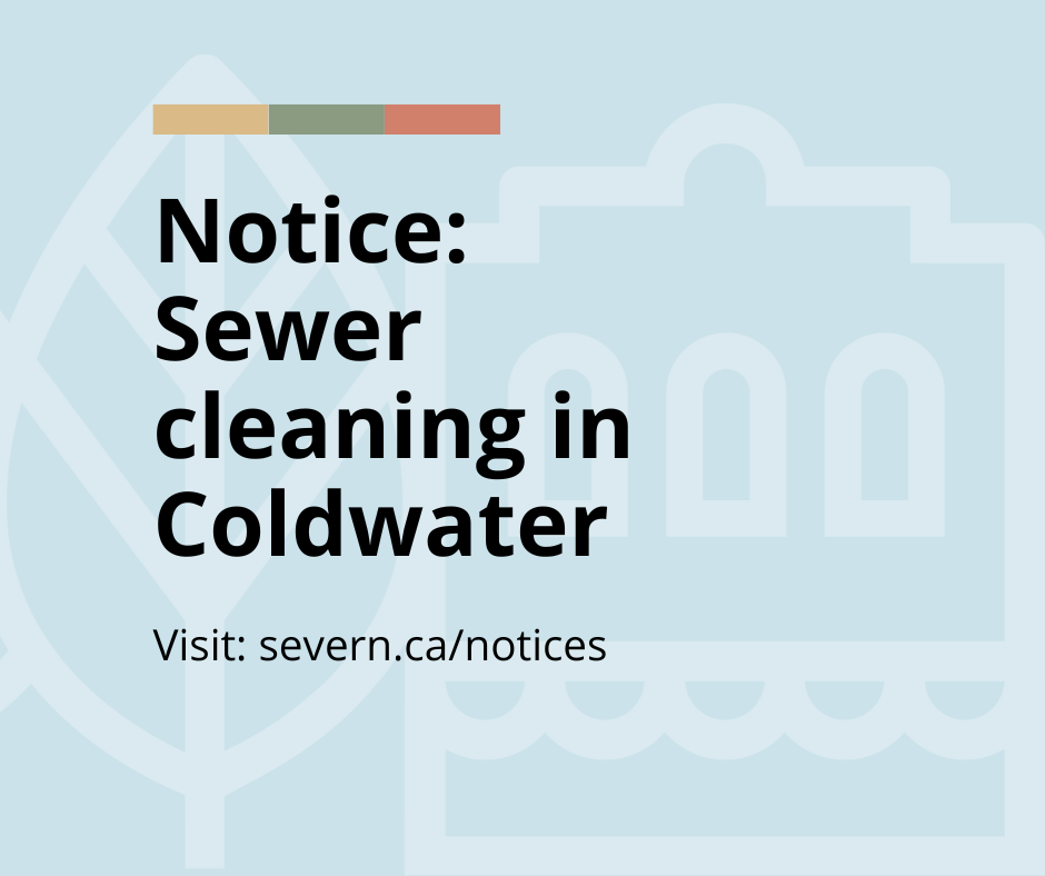 Notice of sewer cleaning in Coldwater