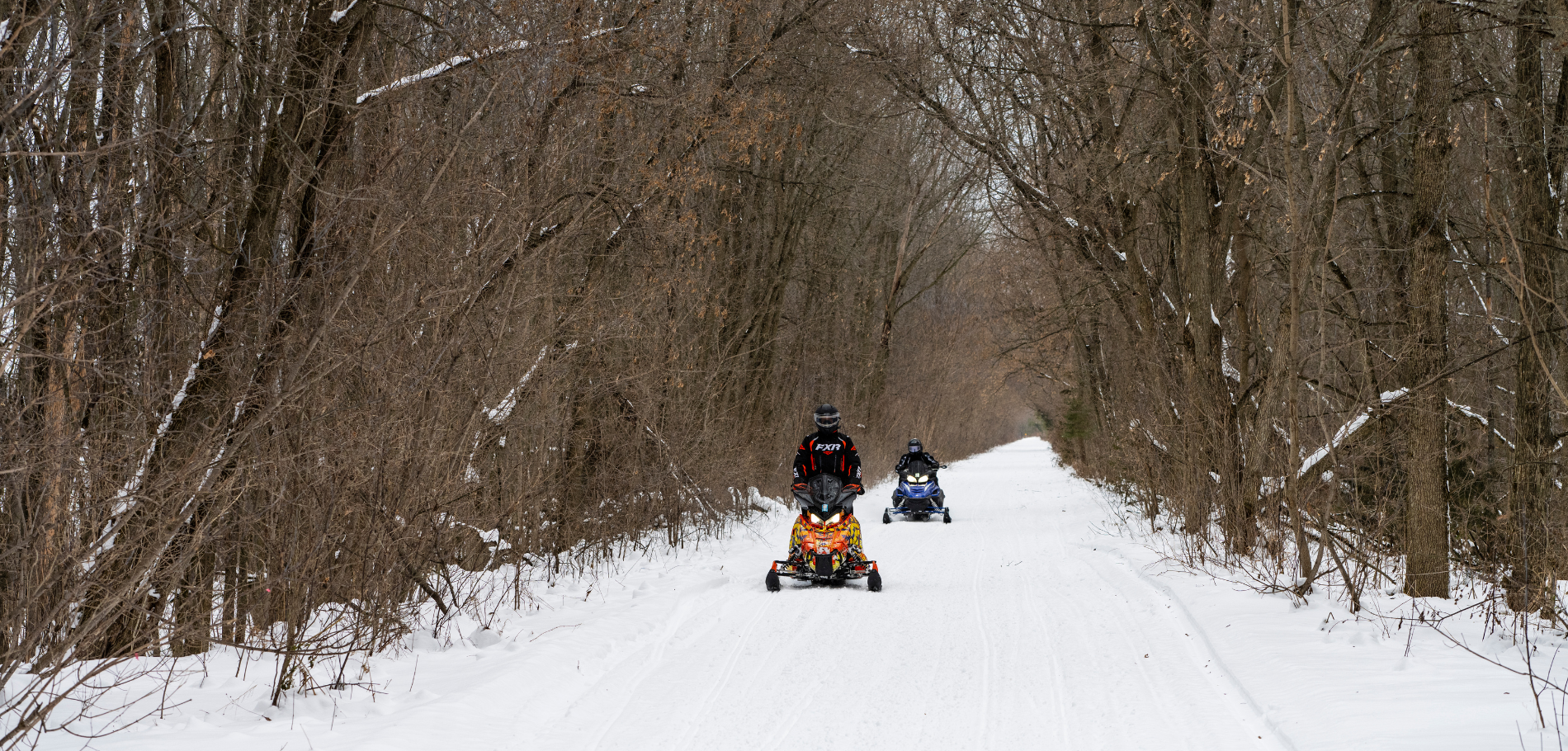 snowmobiles on the Uhthoff Trail