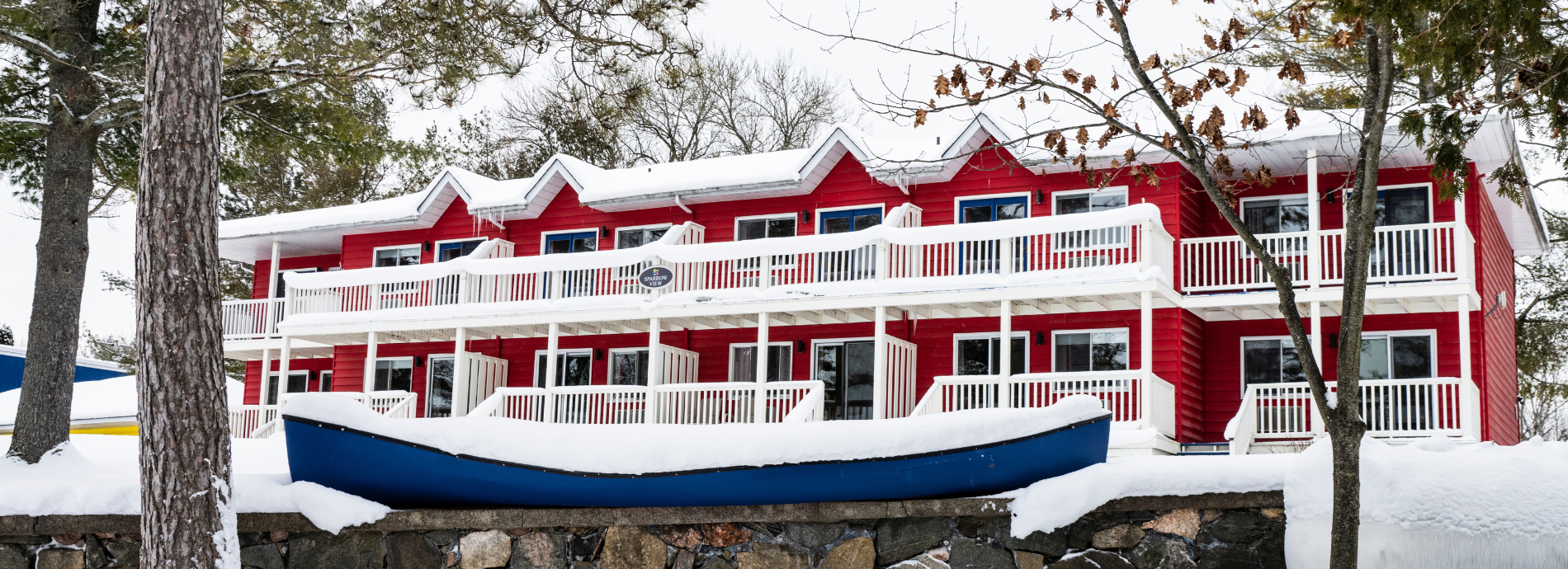 Bayview Wildwood Resort covered in snow